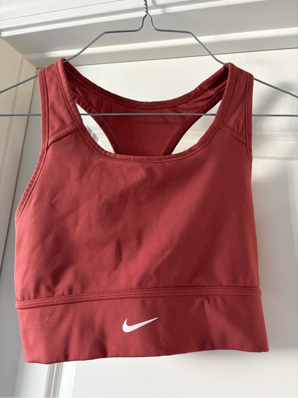 Nike Women’s Small Pink Longline Sports Bra Racerback Athletic Workout S